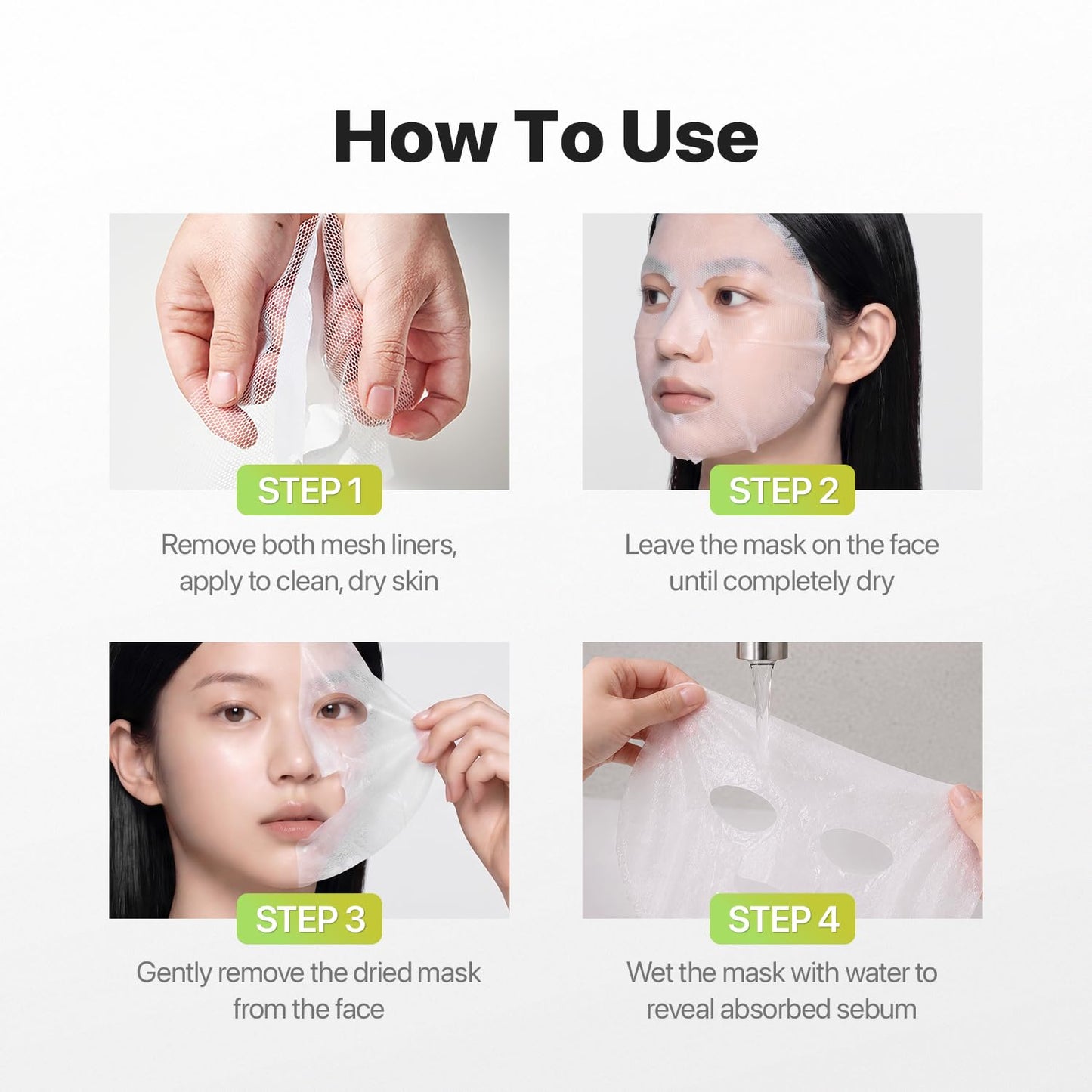 EIOM Trouble Patch Mask – Full Face Sheet Mask for Acne-Prone Skin | Sebum-Absorbing Oil Control, Pore Purifying, Tea Tree Biome, Korean Skincare Acne Face Mask, Hydrocolloid-Infused Sheet (20ml x 4)