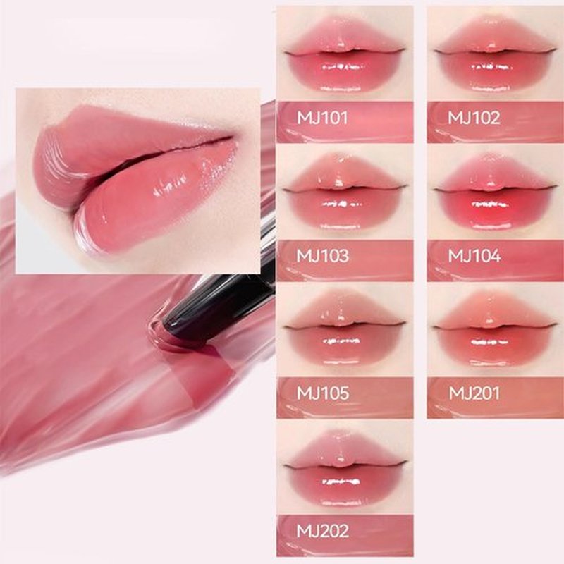 Aztk Meltykiss Jelly Gloss Lipstick, Aztk Lipstick, Mirror Hydrating Lip Gloss, Aztk Moisturizing Melty Kiss Lip Jelly, Long Lasting Moisturizing Tinted Lip Balm Lipstick Lip Gloss (MJ104)