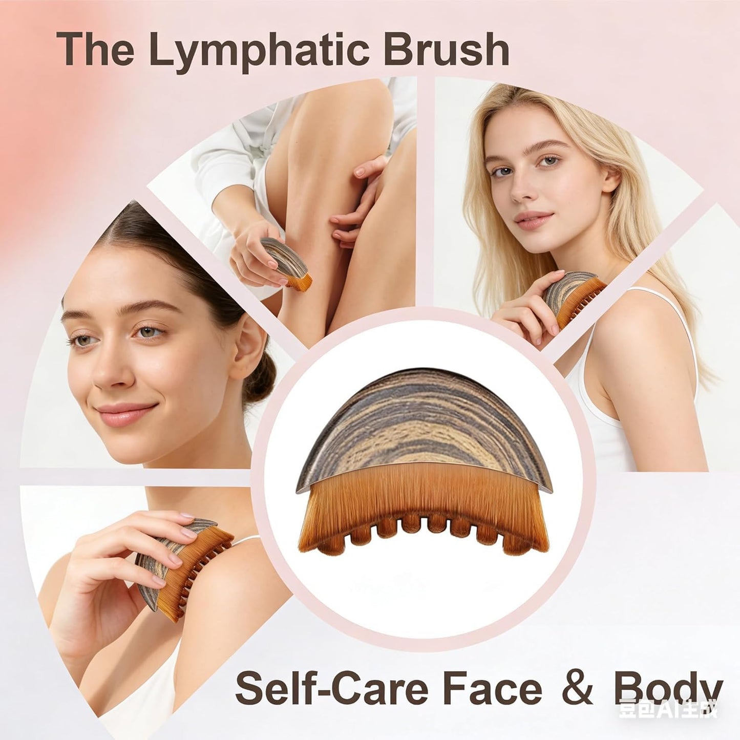 JBSZTH Lymphatic Contour Face Brush 2-Pack Gua Sha Massage Tool Drainage