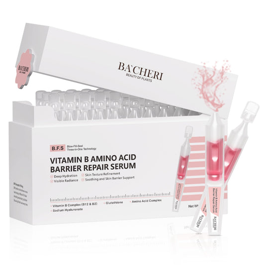 Vitamin B12 Serum for Face - Vitamin B Complex Ampoule with Glutathione, Hyaluronic Acid, Glycine&Arginine, Antioxidant Brightening Hydrating Face Serum for Dry, Sensitive Skin, 1.5ml x 30