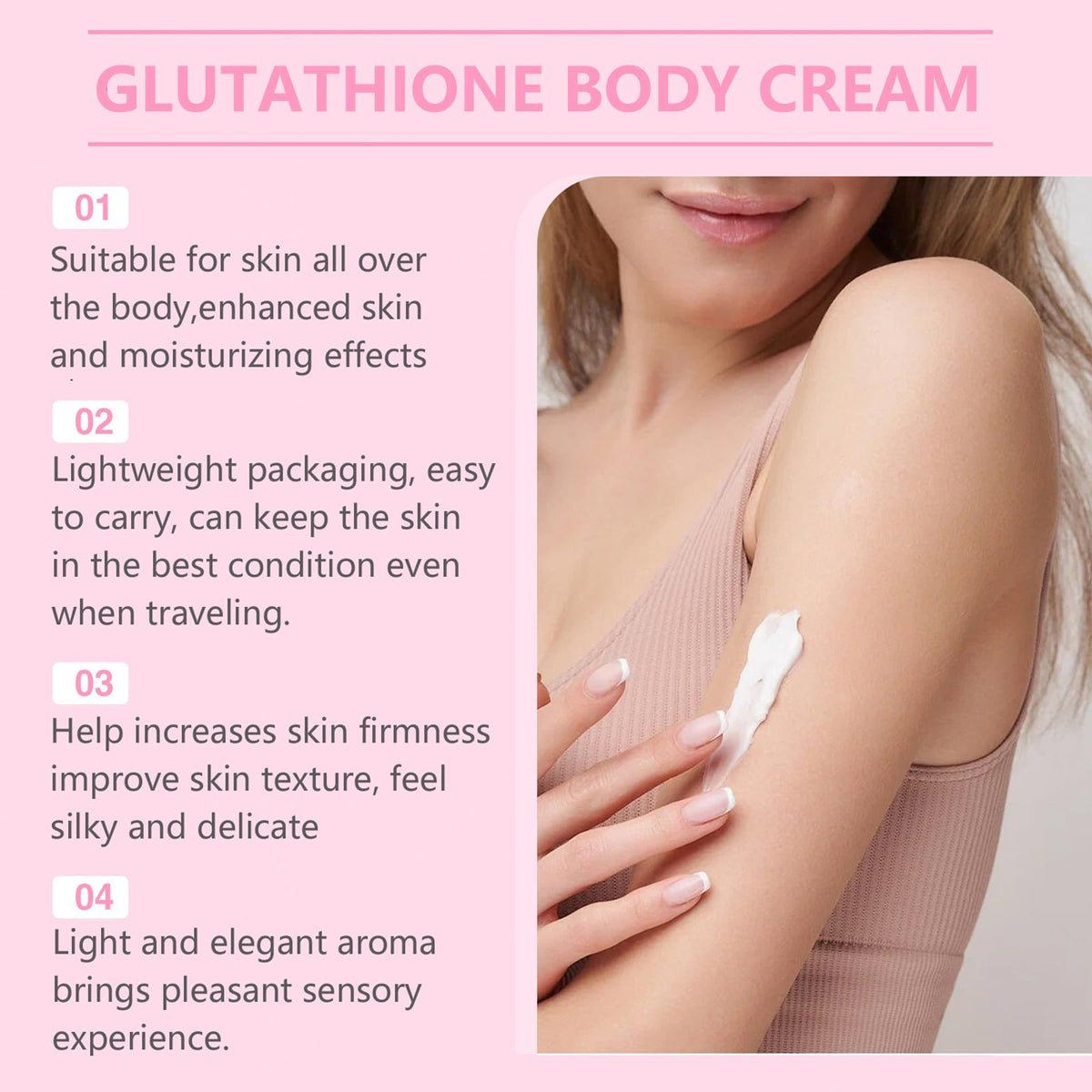 Balekotty Glutathione 50x Tone Up Body Lotion, 2PCS Glutathione Body Lotion Cream, Moisturizing and Soft Skin Cream for Women All Skin Types