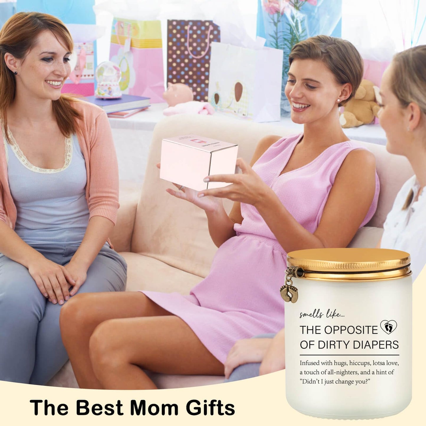 Mothers Day Gifts for New Mom, Gifts for Pregnant Women, Best Pregnancy Gift for Expecting Mom, Mother to be, Handmade Natural Soy Wax Candle for New Moms