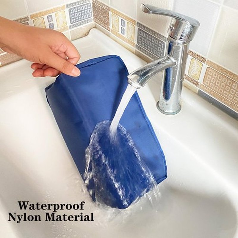 Stoney Clover Dupes Preppy Makeup Bag Blue Stoney Clover Stuff Bag for Travel Chenille Letter Bag Large Capacity Travel Cosmetic Bag Nylon Pouch Lay Flat Makeup Bag Open Flat Varsity Letter Bag