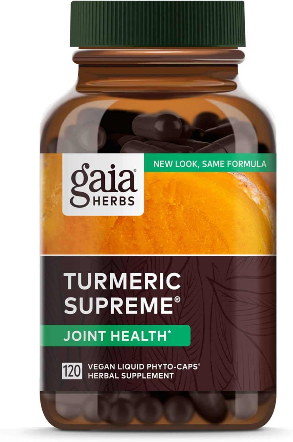 Gaia Herbs Turmeric Supreme Joint Health - Joint Support Supplement - with Quercetin, Black Pepper, Boswellia, Ginger Root, Curcuminoids, & More - 60 Liquid Phyto-Capsules (15-Day Supply)