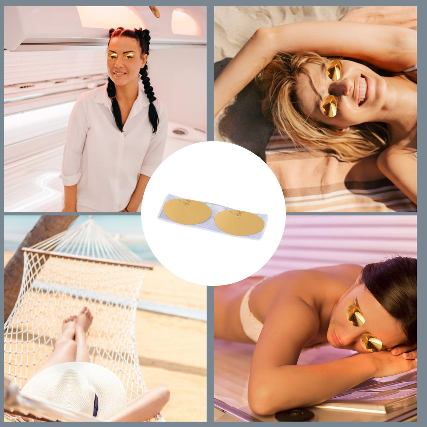 DYALE Disposable Tanning Goggles, Lightweight Hygienic Partial-View Eye Covers, 100 Count (50 Pairs)