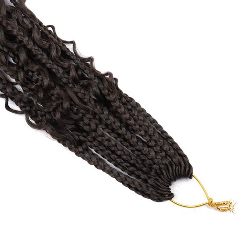 Goddess Box Braids Crochet Hair 18 inch Boho Box Braids 8 Packs Crochet Box Braids Curly Ends Crochet Hair Pre-looped Bohomian Box Braid Crochet Hair for Black Women T30
