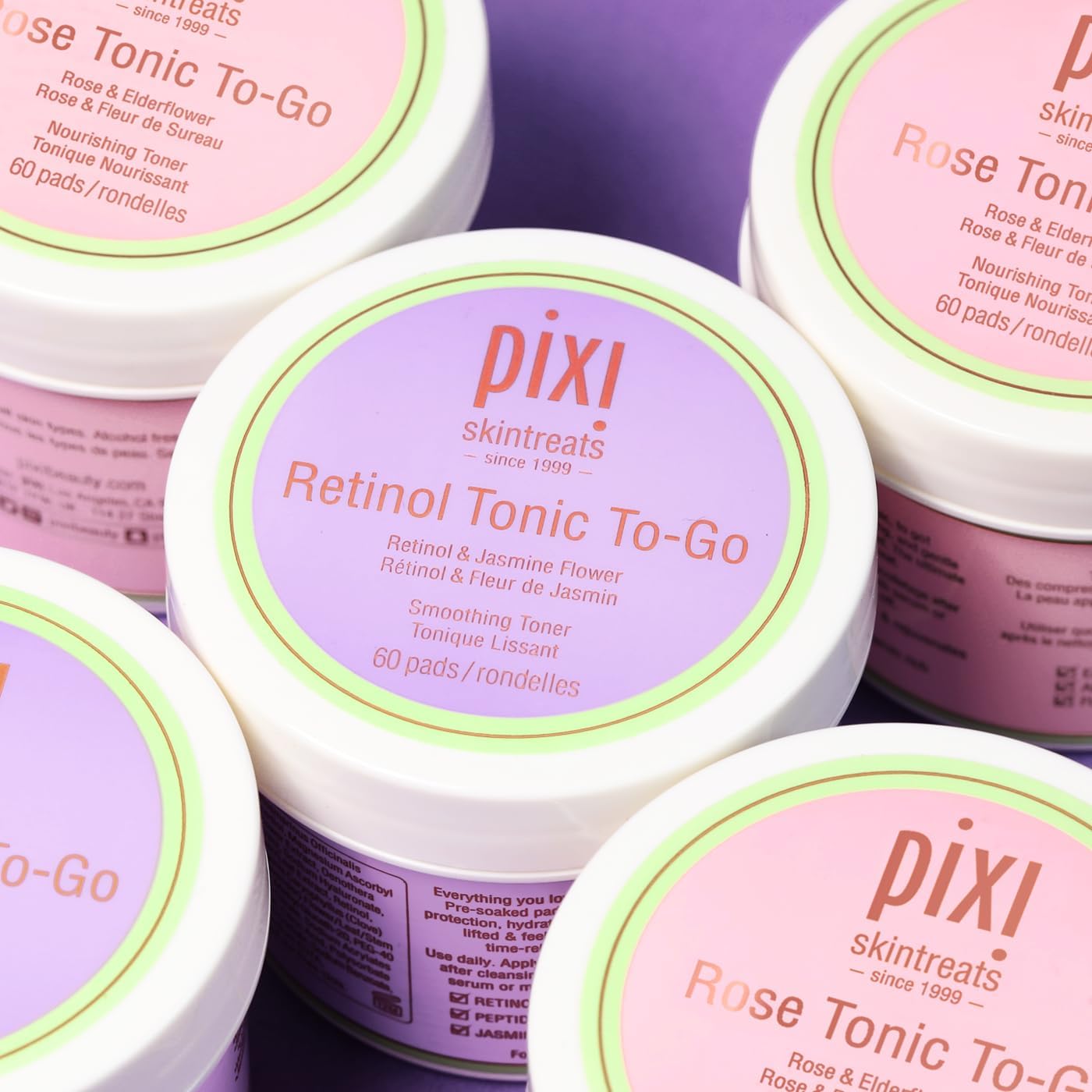 Pixi Retinol Tonic, Smoothing & Firming Facial Toner, Enhanced with Peptides to Boost Collagen Production, Alcohol-Free Daily Rejuvenating Toner, 250 ml / 8.5 fl oz