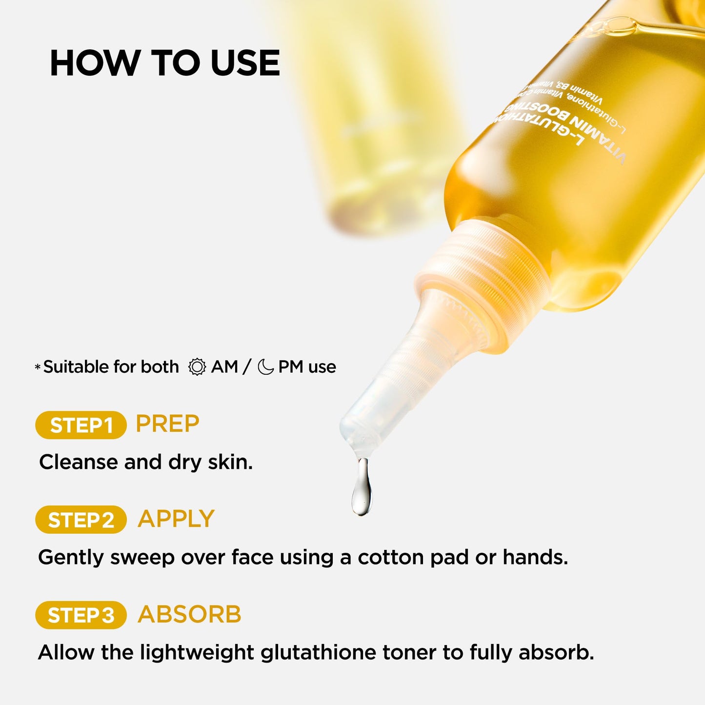 L-Glutathione Vitamin Boosting Toner infused with Niacinamide, Vitamin C, Glutathione & Tocopherol | Uneven & Dull Skin, Anti-Pigmentation Korean Skincare (10.14 fl oz / 300 ml)