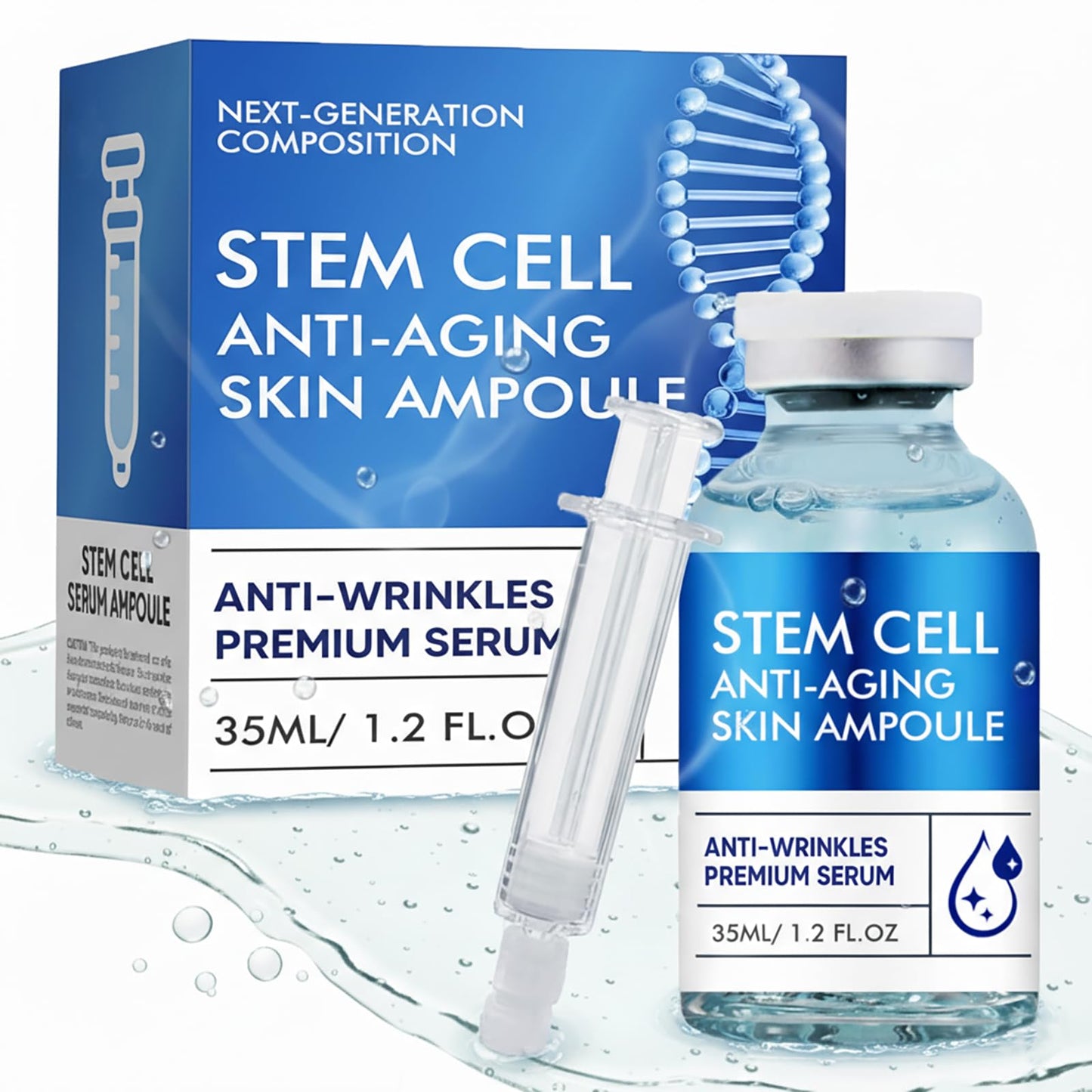 Stem Cell Serum for Face, with Collagen Formula, for a Youthful Glow