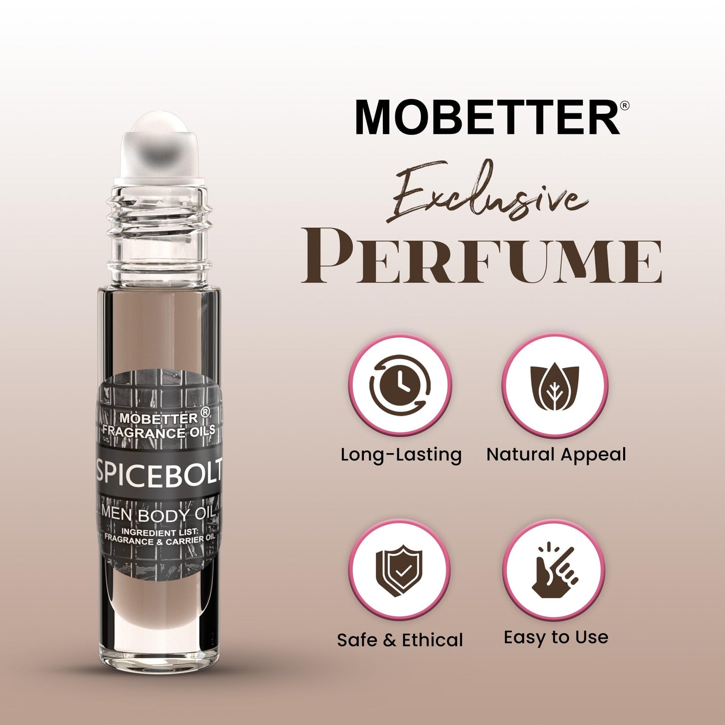 MOBETTER FRAGRANCE OILS Spicebolt Perfume Fragrance Body Oil for Men