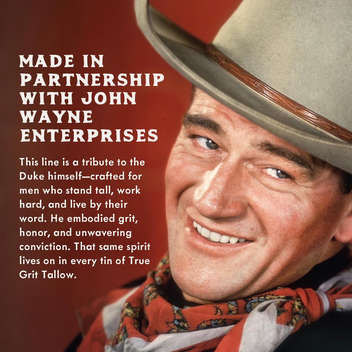 True Grit Tallow John Wayne Inspired Deep Moisture Salve – Ash and Oath Scent – Soothing Balm for Rough, Dry Hands – Grass-Fed & Finished Tallow, Beeswax & Lanolin – 2 oz