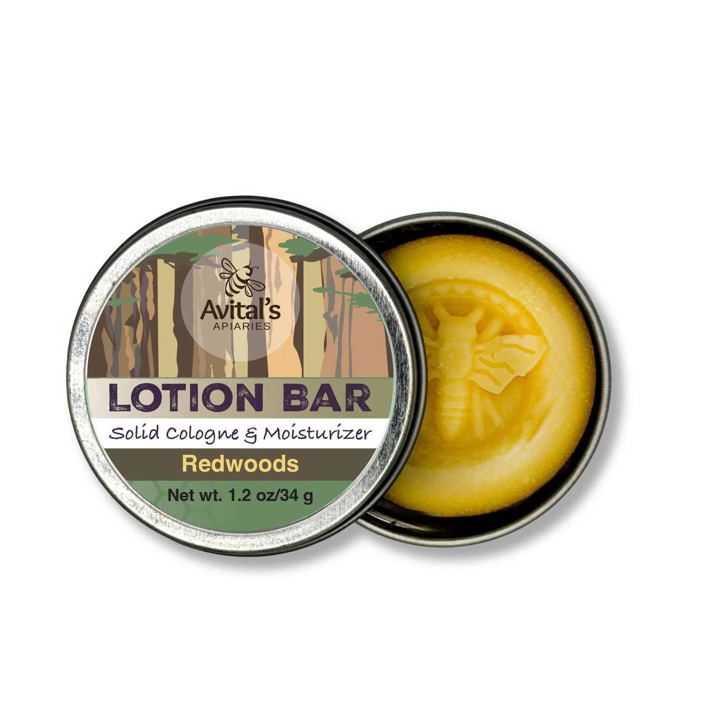 Avital's Apiaries National Parks Lotion Bar Gift Set (3-Pack) Solid Beeswax Moisturizer with Shea Butter & Mango Butter Travel-Friendly, Plastic-Free Skincare Inspired by Acadia, Glacier & Redwood