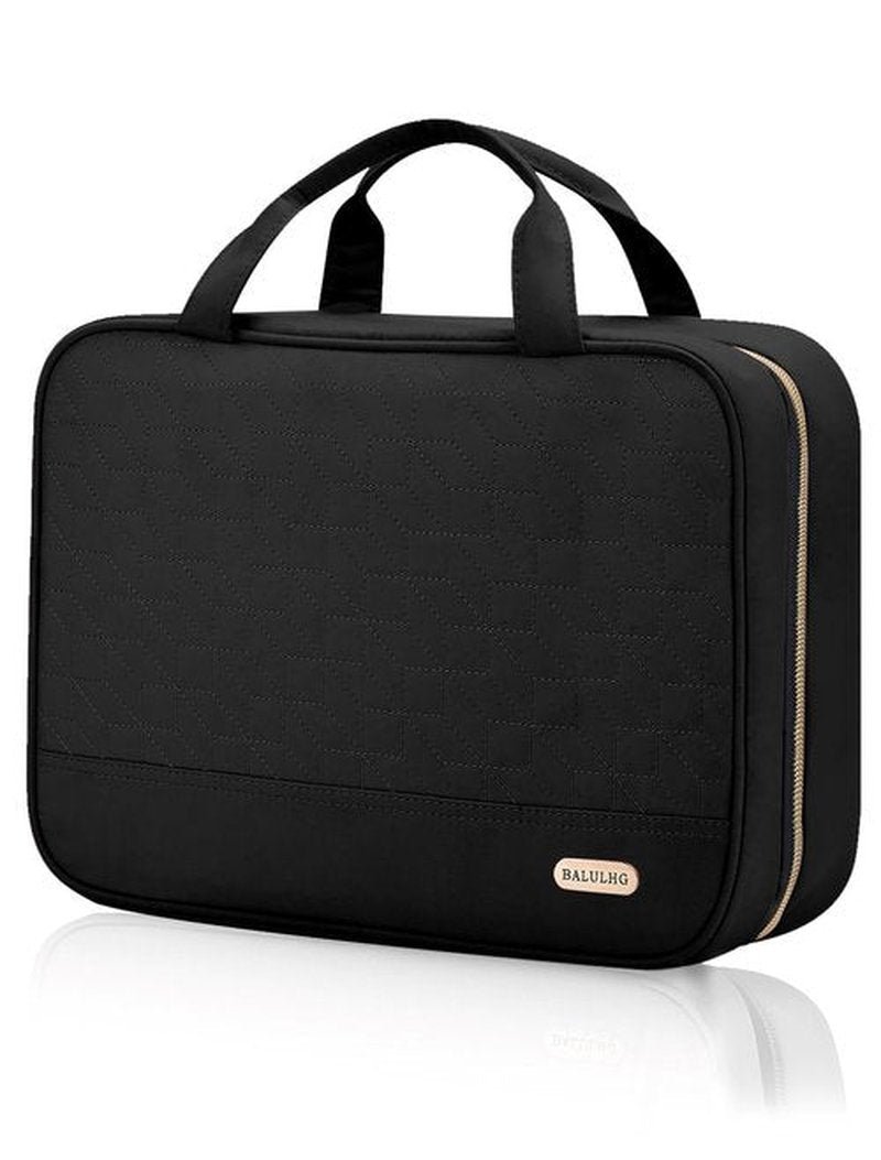 BALULHG Travel Toiletry Bag for Women with Hanging Hook Traveling Essentials Organizer Water-Resistant Hanging Makeup and Toiletry Bag for Cosmetic Toiletries Make-Up,039-Large-Black