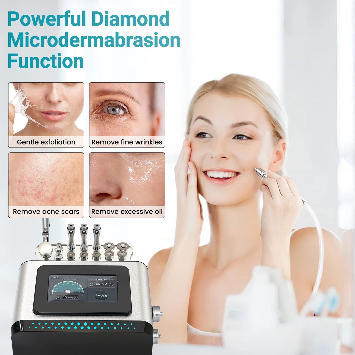 Beauty Star Upgraded Cupping Therapy Machine for GuaSha, Color Touch Operation Screen Cupping Set, Professional Massage 0-60 cmHg Machine with 24 Pcs Suction Cups and 3 Pumps