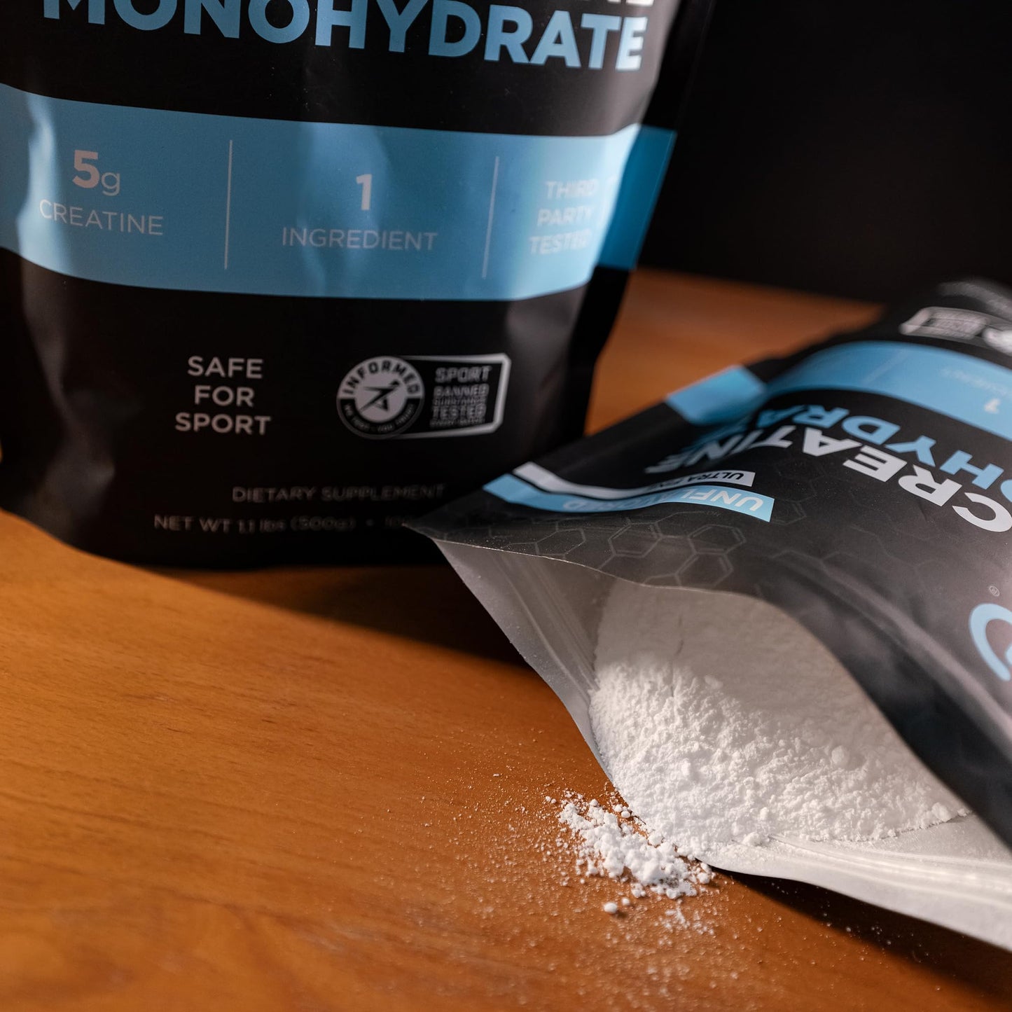 Fluid Creatine - Informed Sport Certified | Ultra-Fine Micronized 100% Creatine Monohydrate Powder | Unflavored | 5g Serving | 100 Serving Bulk Pack