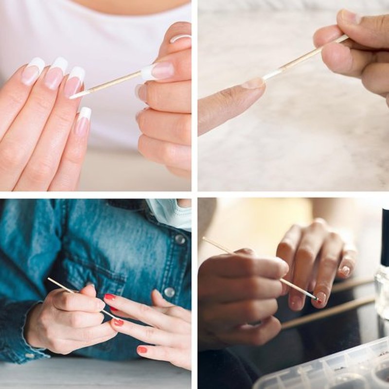 1000 Pcs Pointed Cotton Swabs - 4 Inch Microblading Cotton Buds with Wooden Sticks - Precition Tip Cotton Swabs for Makeup Touch-ups - Tattoo Permanent Supplies