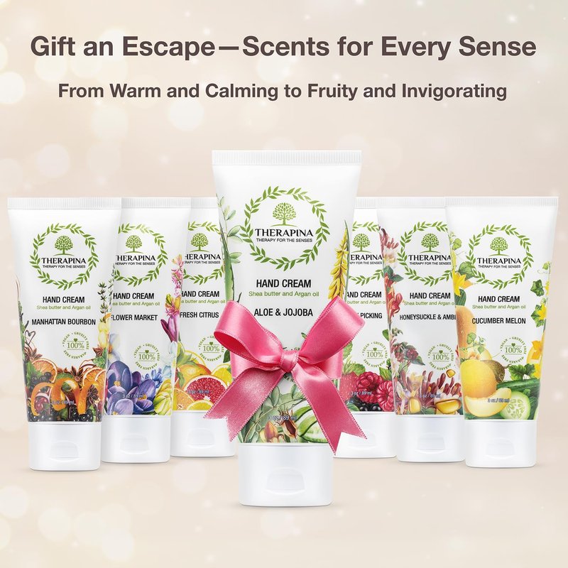 Aromatherapy Hand Cream for Dry Skin - Shea Butter & Aloe Scent | Vegan Moisturizing Lotion, 3 Oz