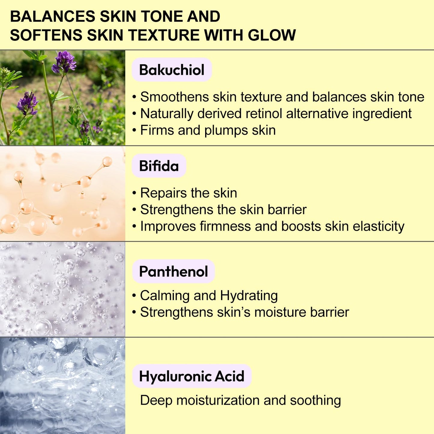 cluciel Foaming Glow Serum I Repairing Serum for Korean Glass Skin with Bakuchiol & Bifida, Smoothens Skin Texture, Balances Skin Tone, For Sensitive Skin, Fragrance-Free, Vegan (50ml / 1.69 fl.oz)