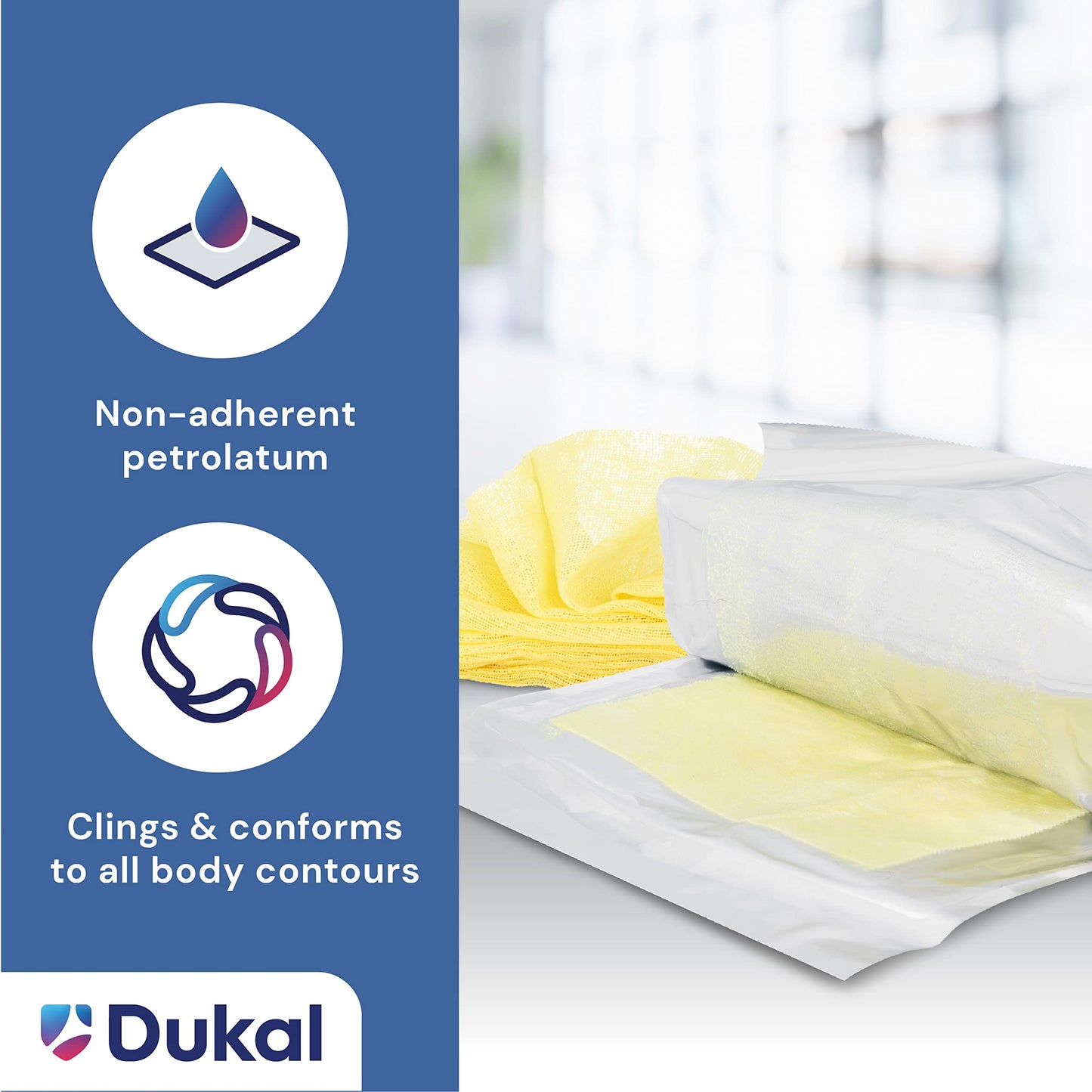 Dukal Xeroform Petrolatum Gauze, Sterile, 5" W x 9" L (Box of 50)