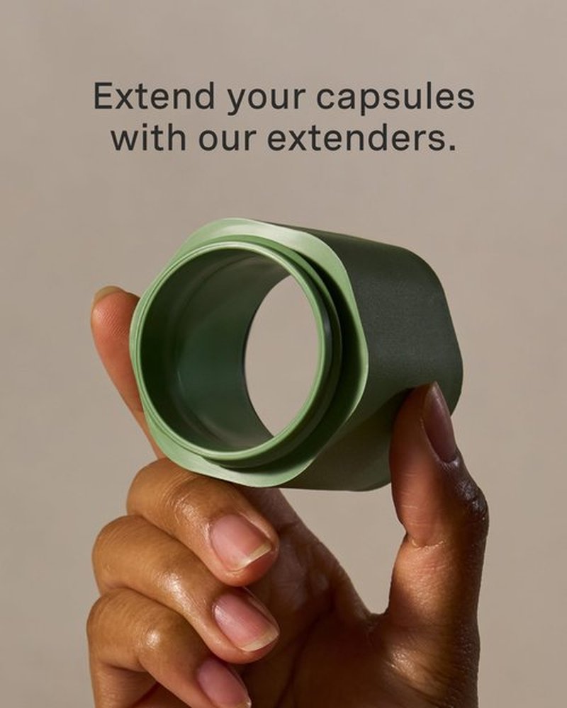 Cadence Extender - Add On to Any Flex Capsule Container - Adds Additional 1.43 Fl Oz - 3 Pack - Evergreen