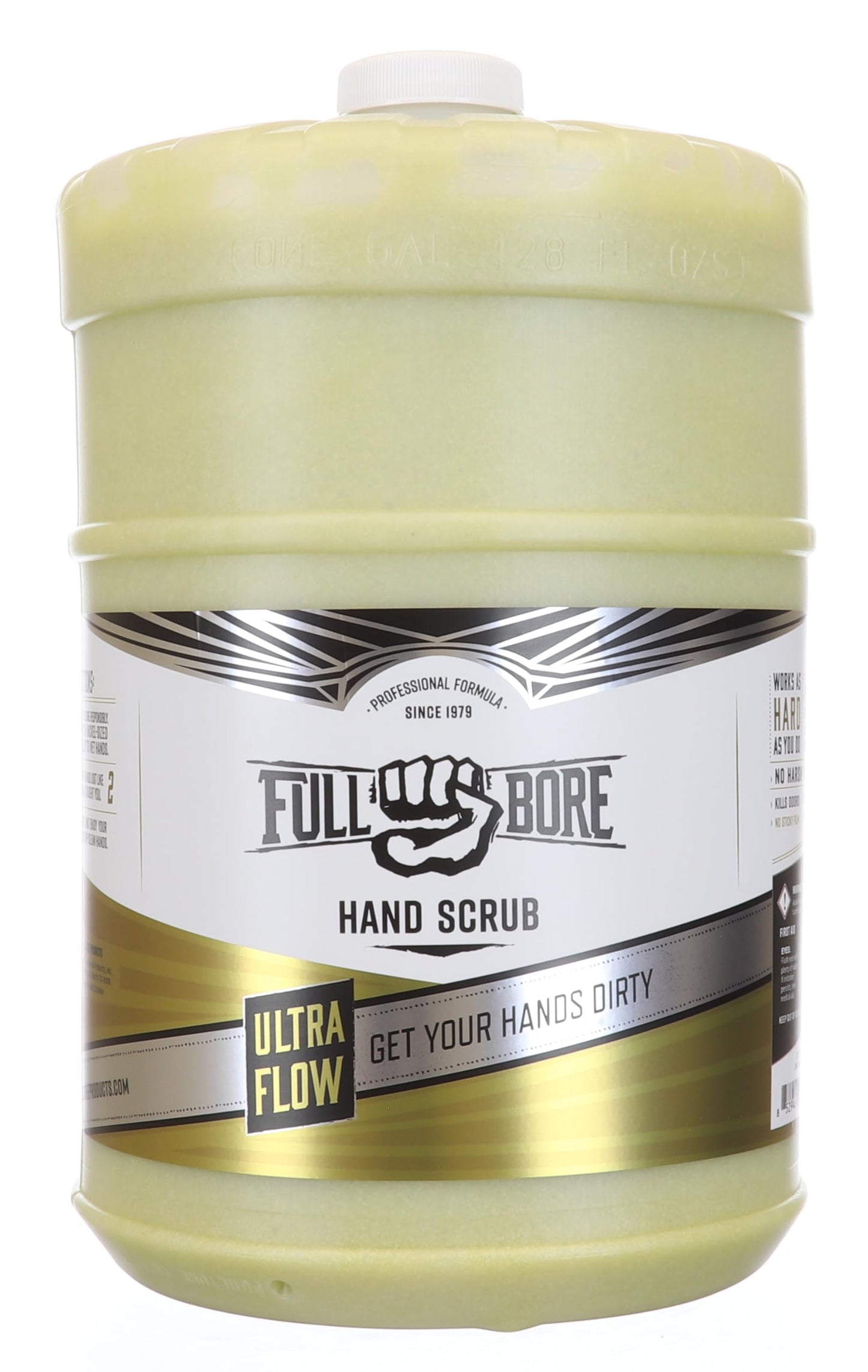 Full Bore Ultra Flow Hand Scrub, 1 Gallon (Case of 4), Flat Top - Removes Oil, Grease, Dirt, Filth without Harsh Chemicals