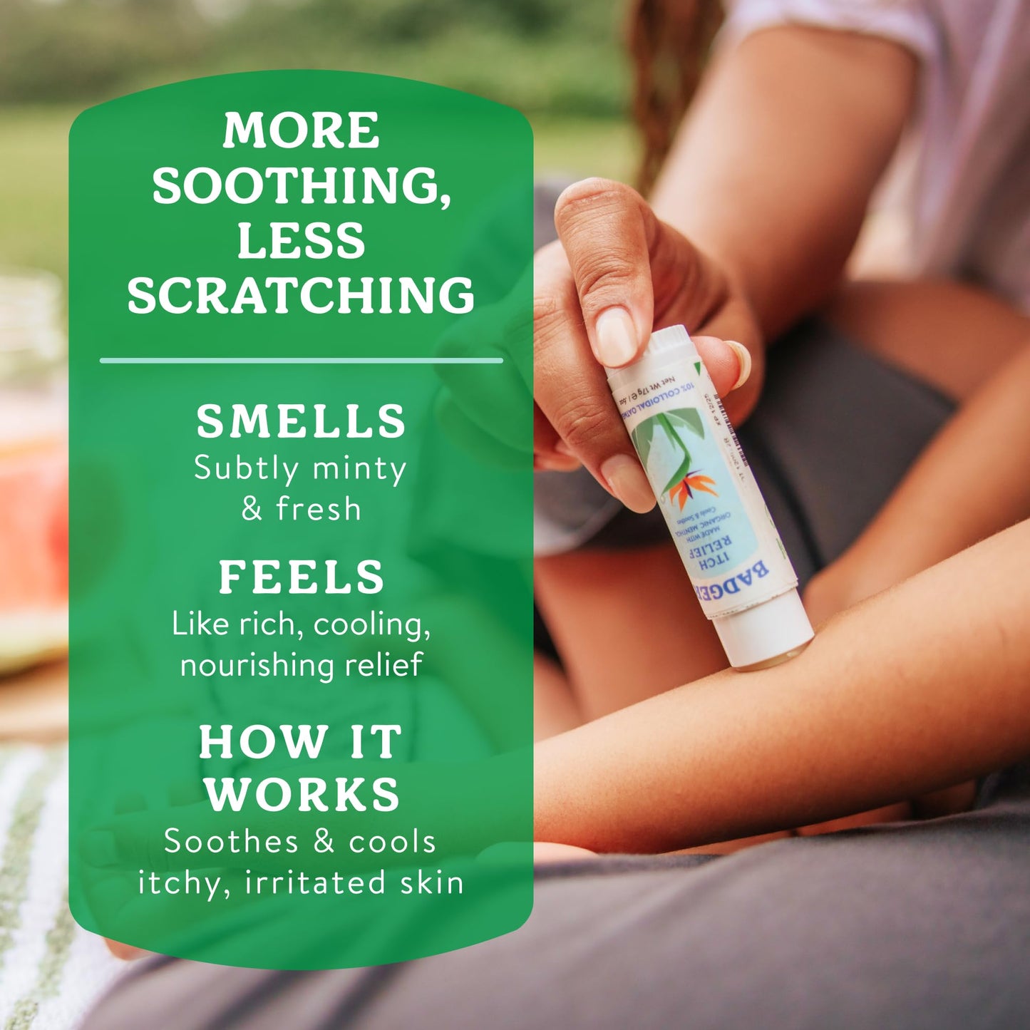 Badger Bug Bite Itch Relief Stick, Natural & Organic Anti Itch Cream for Bug Bites, Rashes & Poison Ivy, Fast Itchy Skin Relief After Bite, Works Great, Smells Great, Easy to Use, .6 oz, 2-Pack