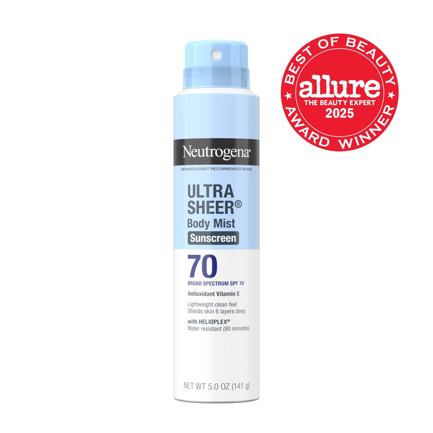 Neutrogena Ultra Sheer Dry Touch Sunscreen Spray SPF 70 Broad Spectrum UVA UVB Protection Lightweight Water Resistant up to 80 Minutes Oil PABA Oxybenzone Free, 3-pack of 5 oz