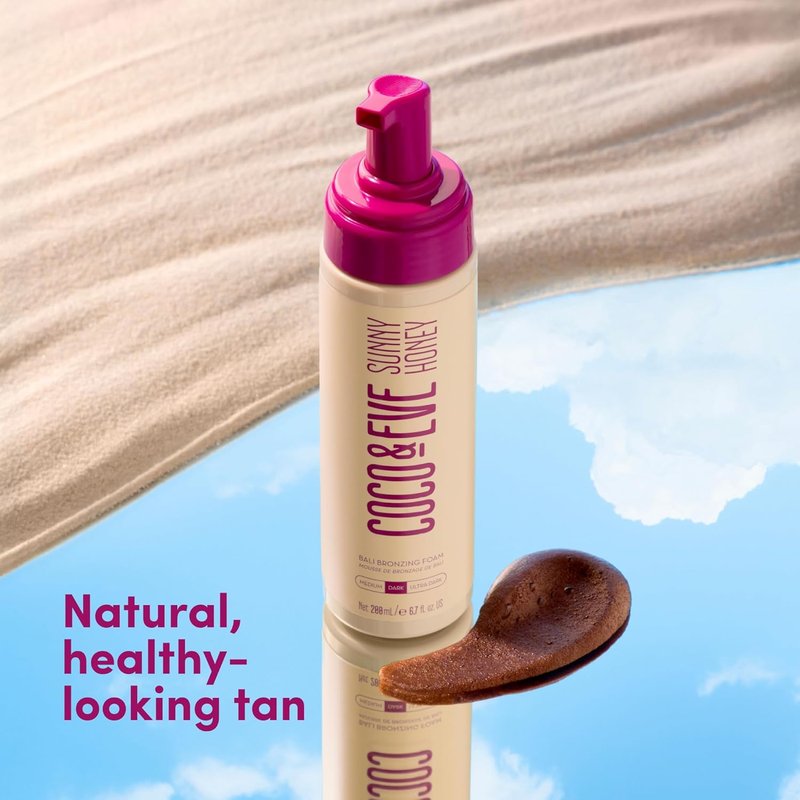 Coconut Milk Body Sunscreen SPF 50 - Sunny Honey Bali Bronzing Self Tanner Mousse | 6.76 Fl Oz + 6.7 Fl Oz