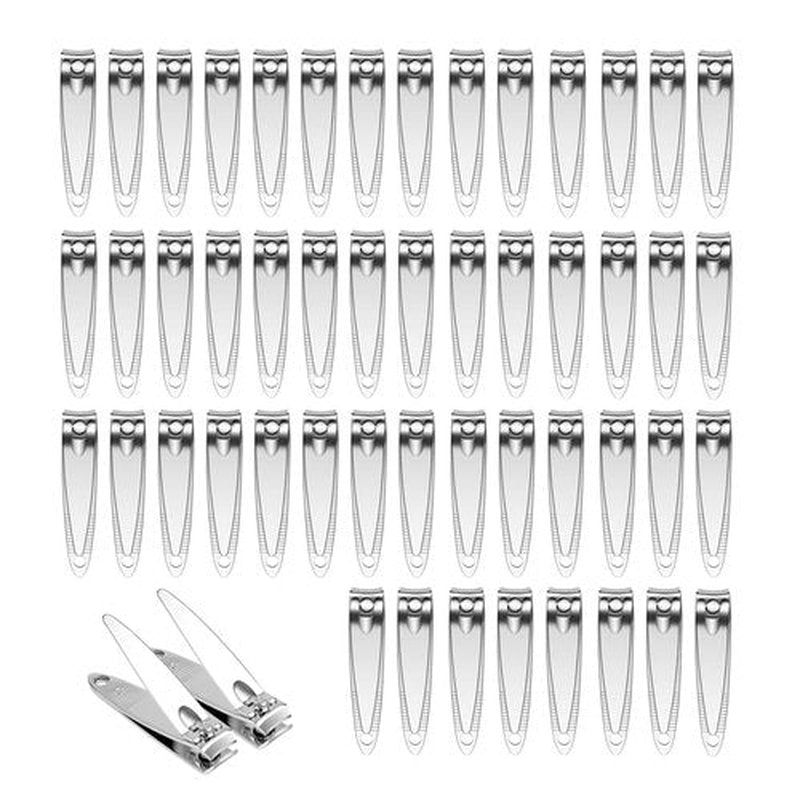 Stainless Steel Nail Clippers Individually Wrapped, 100 Pack Nail Clippers Bulk,Bulk Nail Clippers for Homeless Individually Wrapped, for Homeless,Shelter, Air Bnb, Hotel (100 PCS)