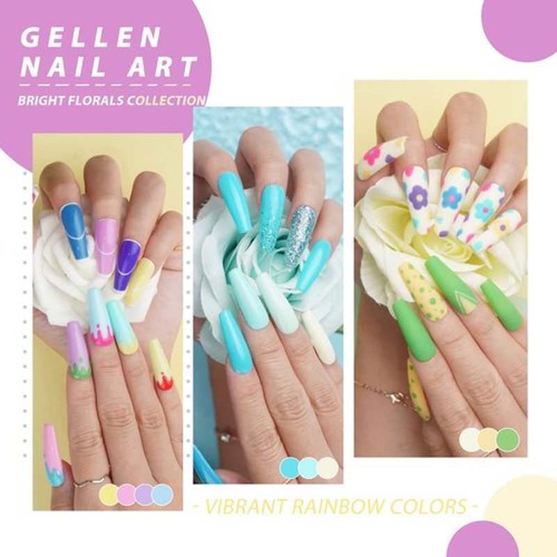 Gellen Gel Nail Polish, 16 Colors Gel Nail Polish Set, U V Gel Polish Set with Gel Top and Base Coat, All Season Gel Nail Polish Kit for Gift