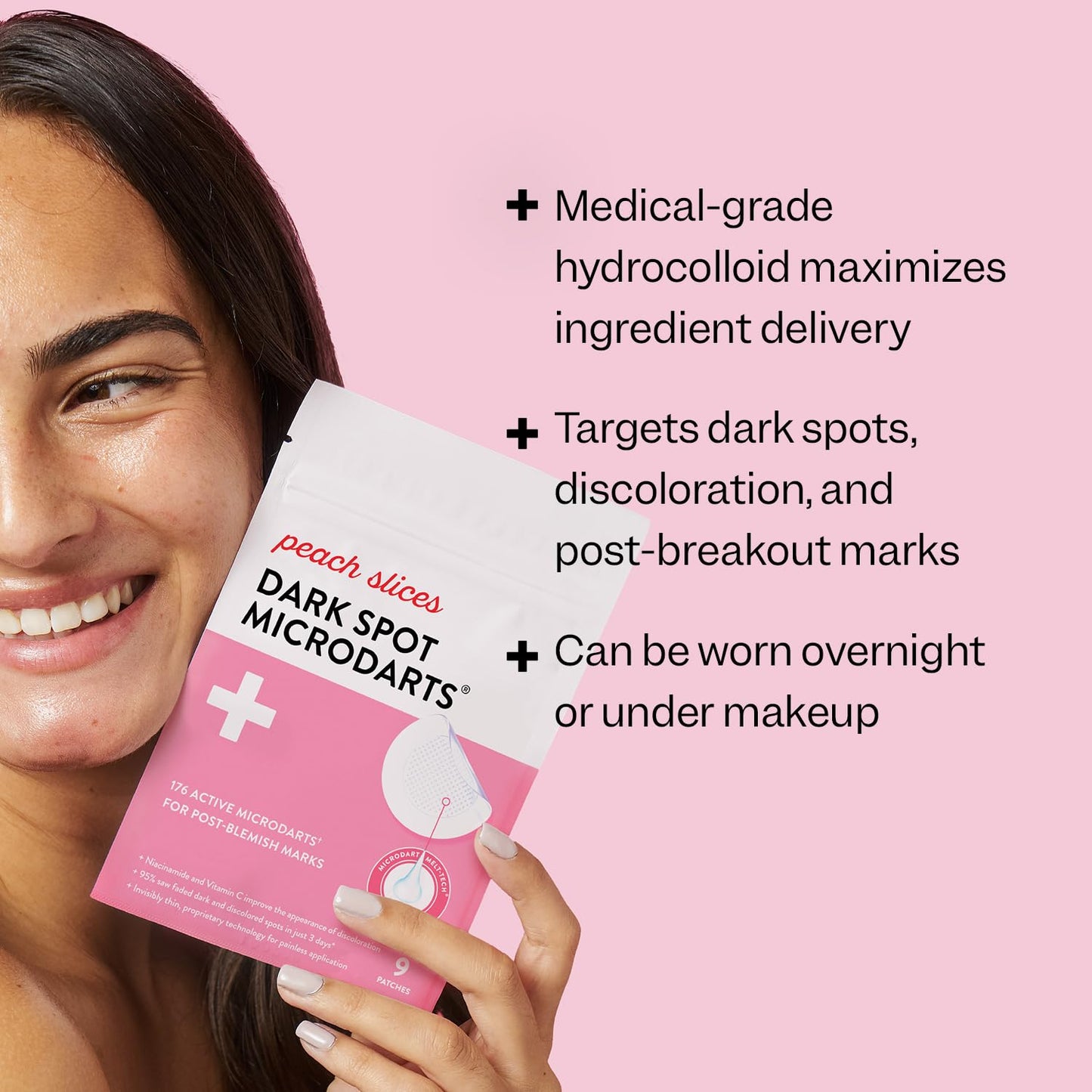 Peach Slices - Dark Spot Microdarts (9 ct) - Reduces Discoloration & Redness - Post-Pimple Patches - Niacinamide, Vitamin C, Hyaluronic Acid & Cica - Vegan & Cruelty Free - Korean Skin Care & Beauty