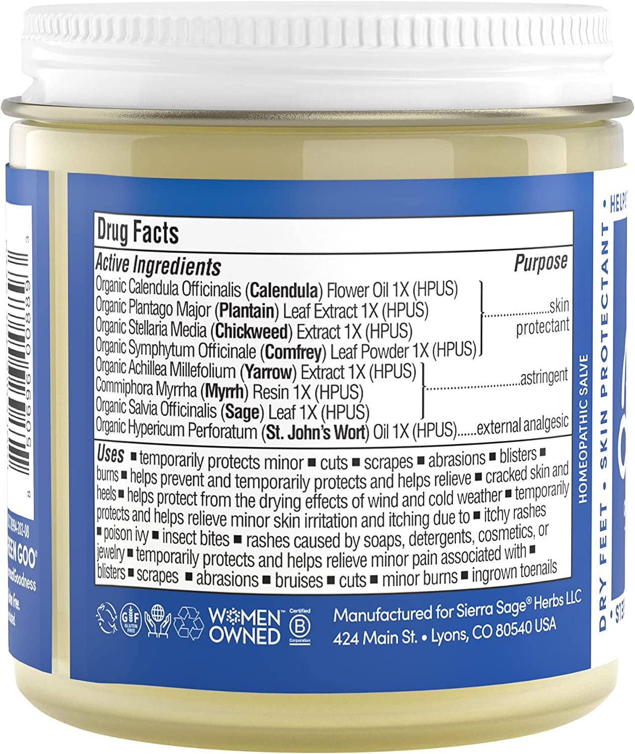 Green Goo Foot Care Salve, Reduces Irritation & Provides Pain Relief to Heal & Soothe Your Feet, Great for Hikers, Climbers, Parents & Teachers, 4 Ounce (Pack of 1), 92289
