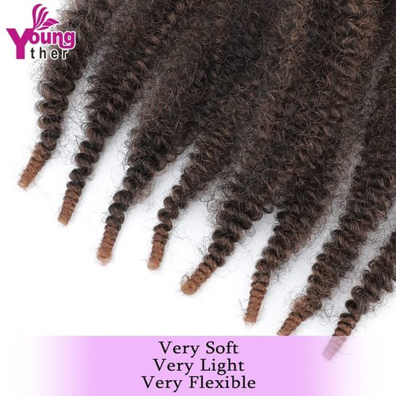 7 Packs Pre-Stretched Marley Twist Braiding Hair 16 Inch Soft Springy Afro Twist for Faux Locs Crochet Hair Spring Twist Braiding Hair Extension(16 Inch (Pack of 7), T30)