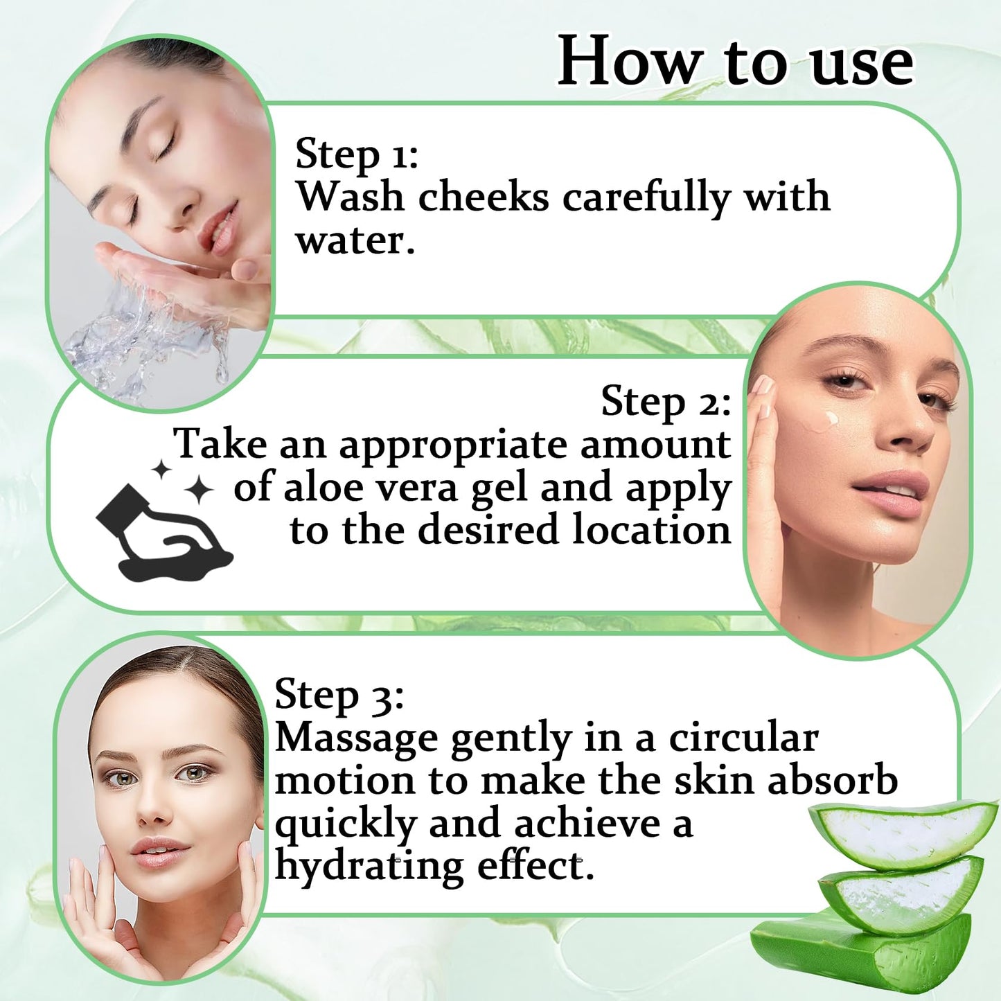 WENJLYJ 2PCS Organic Aloe Vera Gel,Aloe Vera Soothing Gel,Natural Moisturizing Lotion for Soothing Skin Care,Long Lasting Moisturizing body Lotion,After Sun Skin Care Cream for Face and Skin