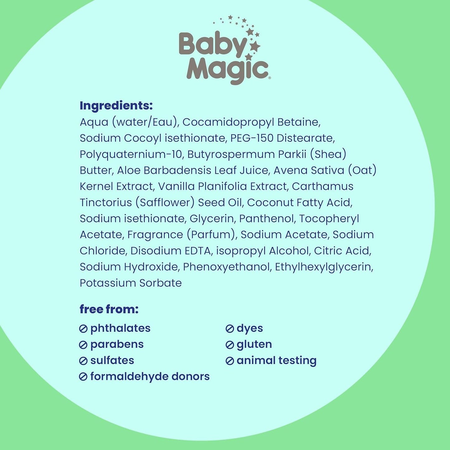 Baby Magic Soothing Hair & Body Wash, Vanilla & Oat, Soothes and Cleanses, Specially Formulated for Baby's Delicate Skin, Tear Free, Hypoallergenic, Dermatologist Recommended, 30 Fl Oz