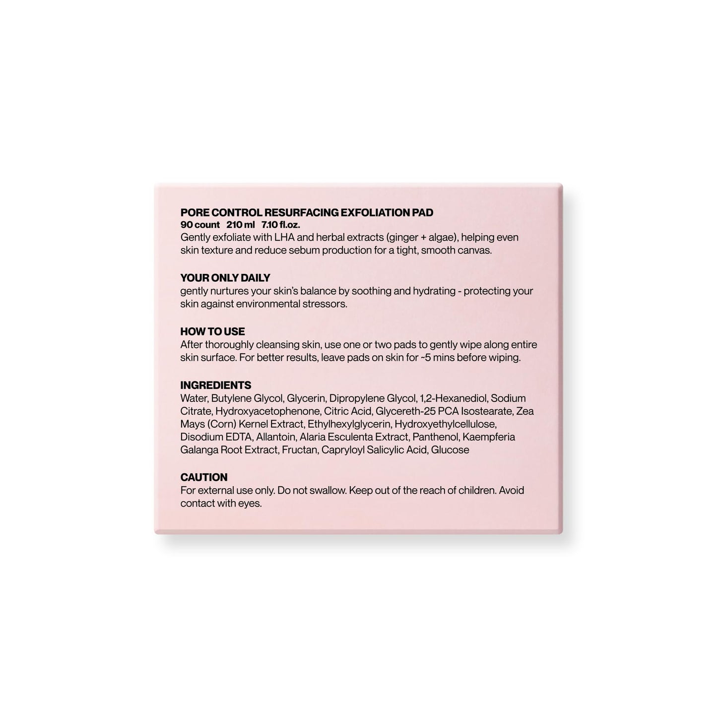 Knours Pore Control Exfoliating Korean Toner Pads | LHA for Sensitive Skin | Refine Textured Skin and Blemishes, Control Sebum, Tighten Pores | 90 Count | 175ml/5.9 fl.oz