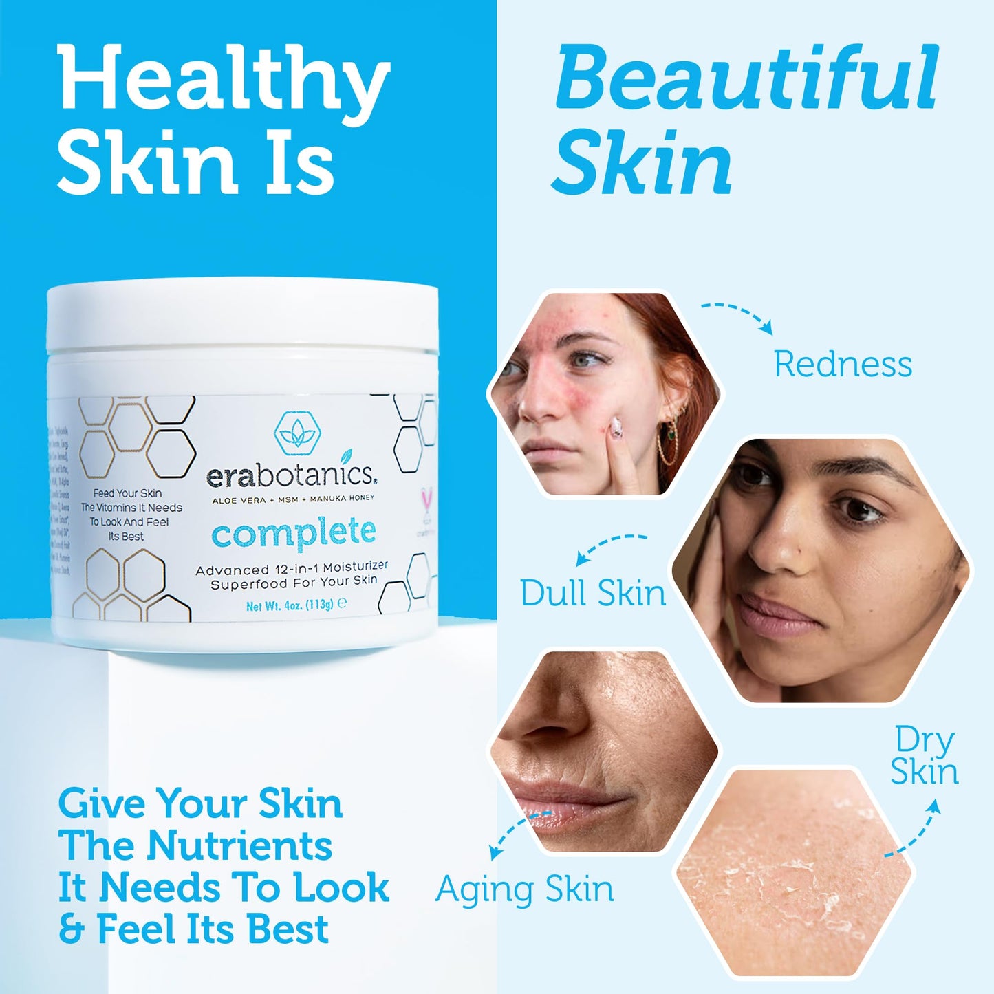 Era Organics Manuka Honey Face Cream - Complete 12-in-1 Daily Moisturizer