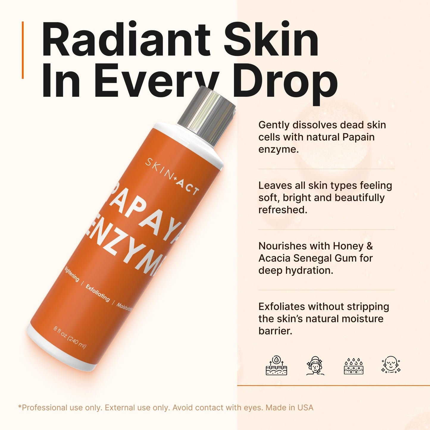 Papaya Enzyme Mask By Skin Act (8oz)