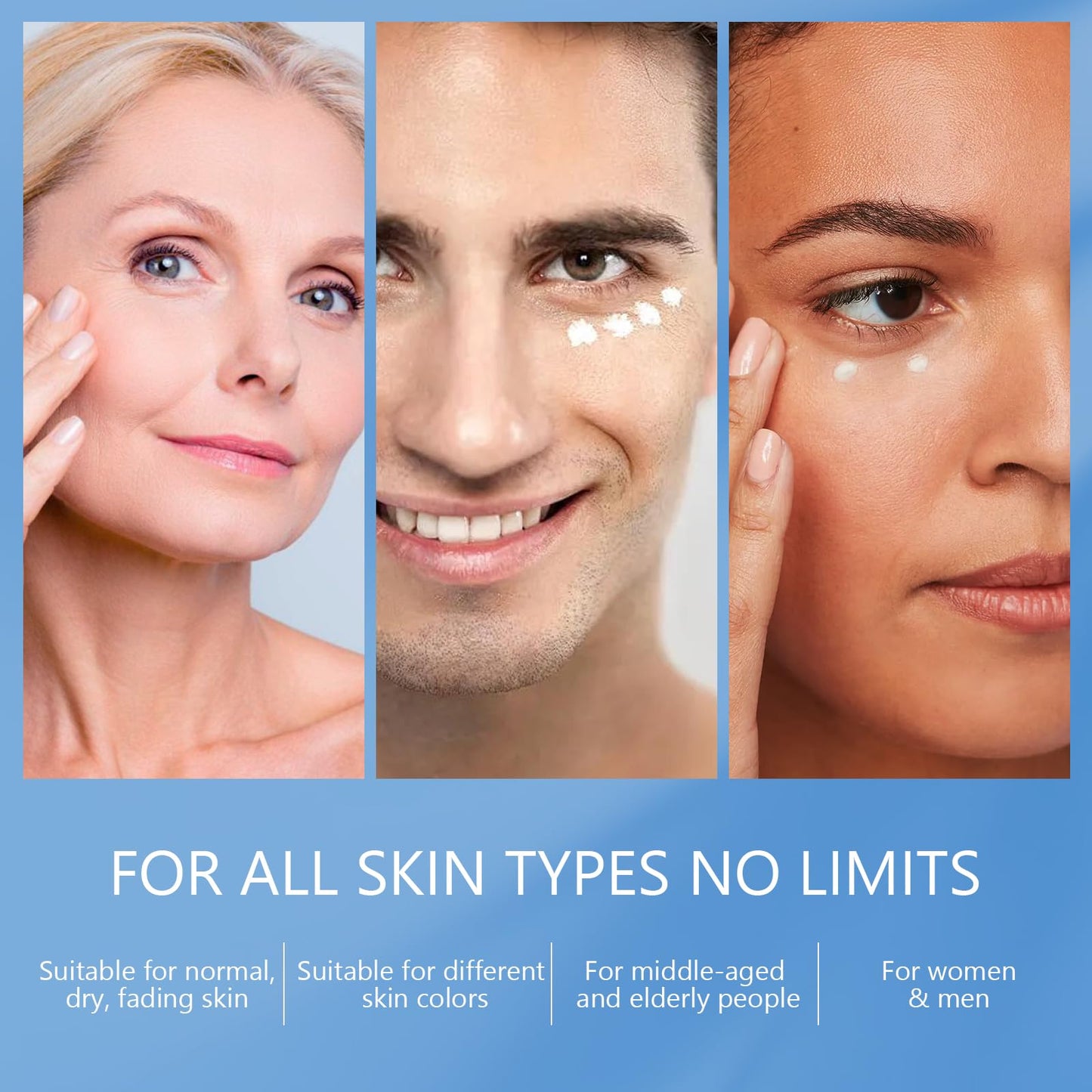 Retinol Eye Cream for Dark Circles & Wrinkles -Night Care Eye Cream with Collagen Hyaluronic Acid Effective in 3-4 Weeks to Fight Against Aging, Reduce Puffiness and Bags, All Skin Types