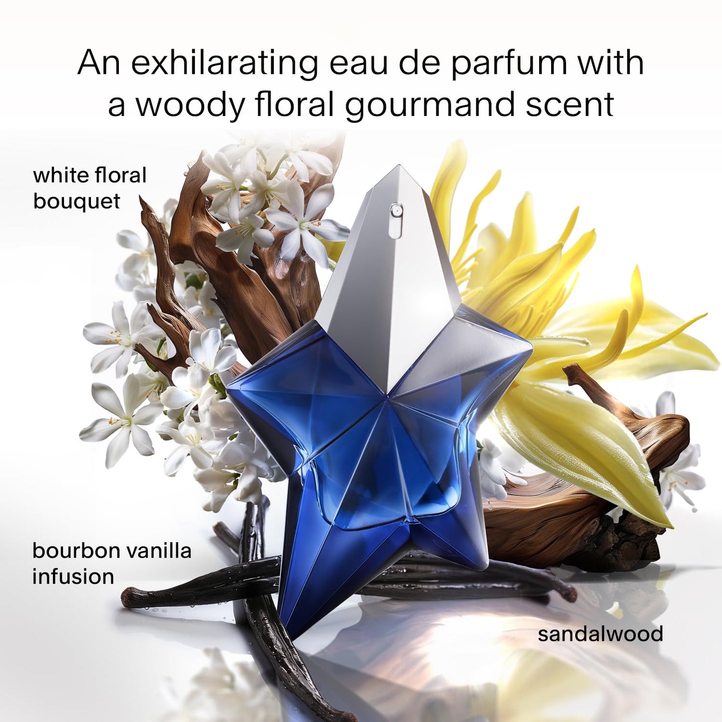Mugler Angel Elixir - Eau de Parfum - Women's Perfume - Floral & Woody - With Sandalwood, Amber, and Vanilla - Long Lasting Fragrance - 1.6 Fl Oz