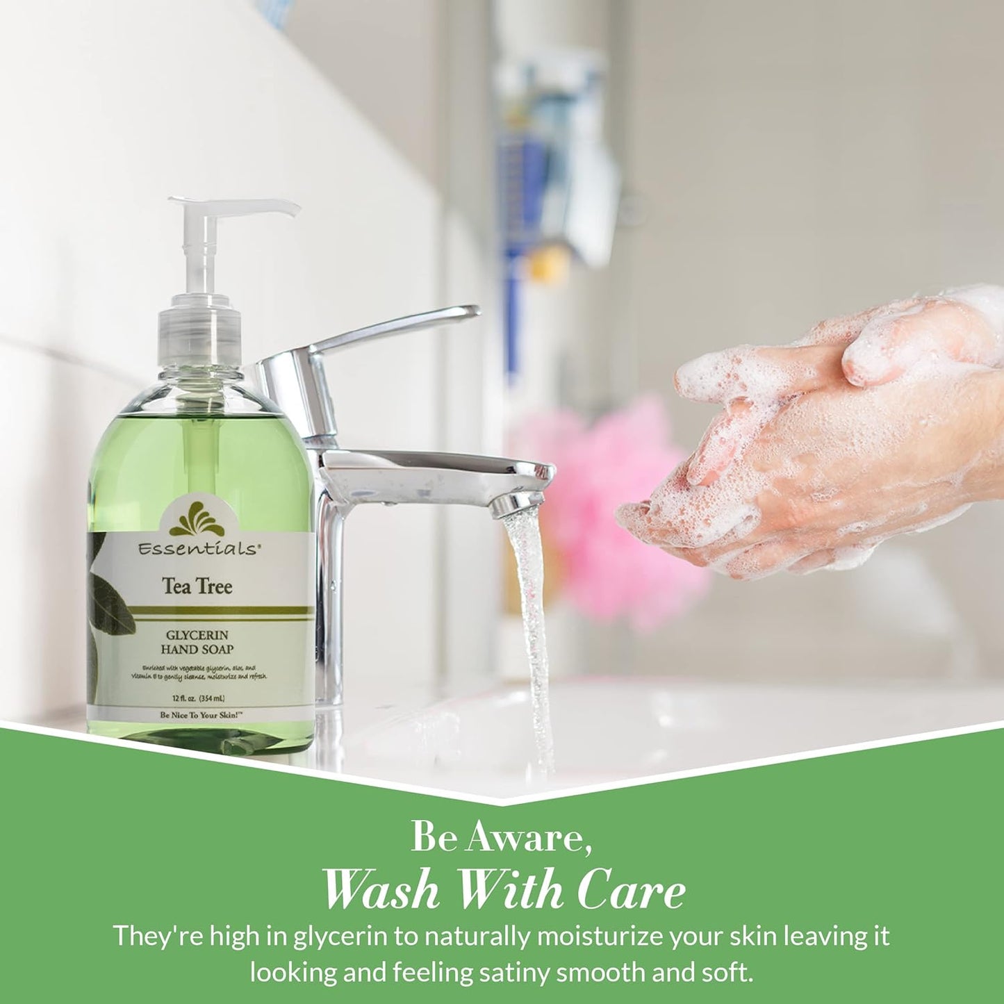 Glycerin Liquid Hand Soap with Aloe Vera - 12 oz, Pack of 3 | Moisturizing & Gentle