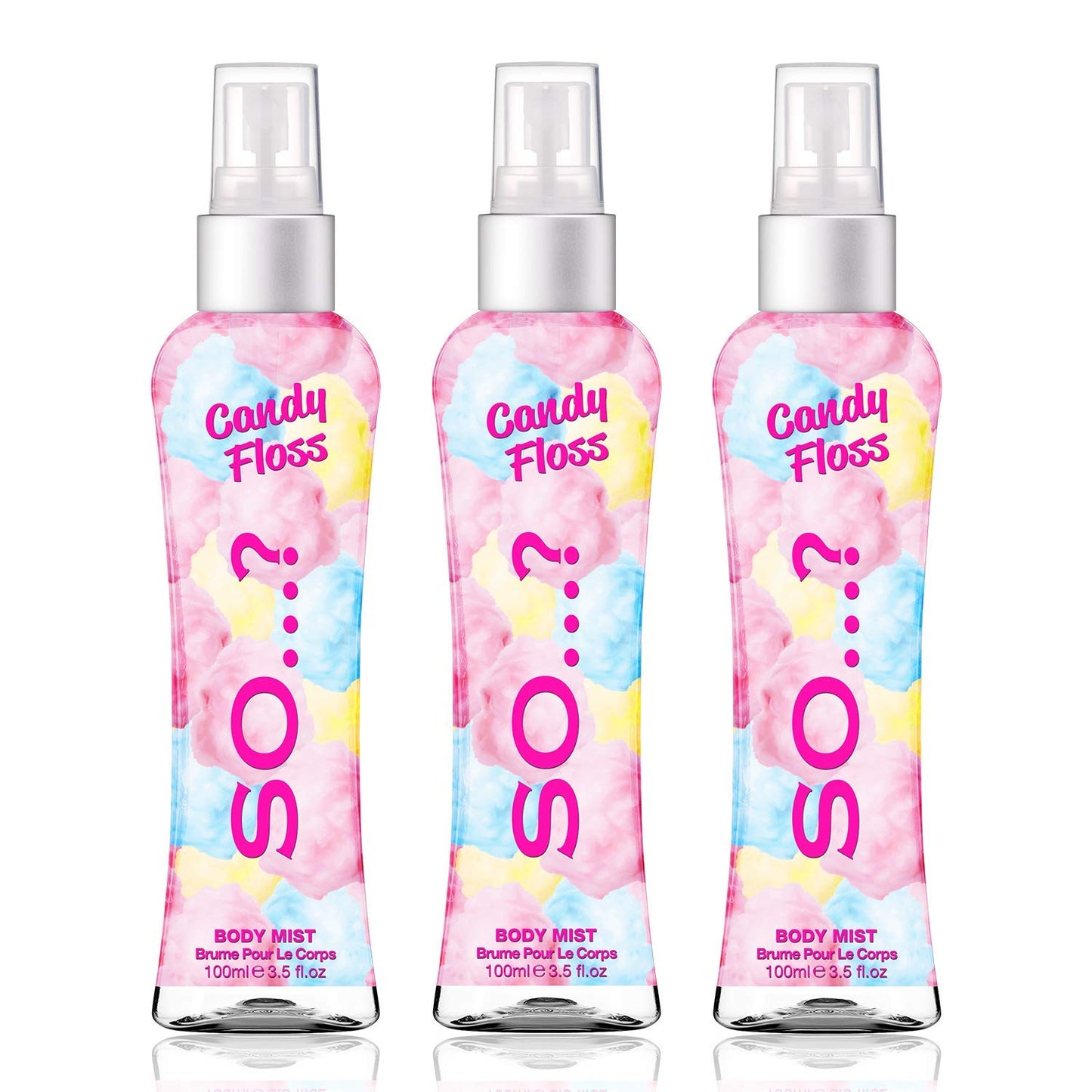 Cotton Candy Body Mist by So…? for Women - 3.5 oz Body Mist - Pack of 3