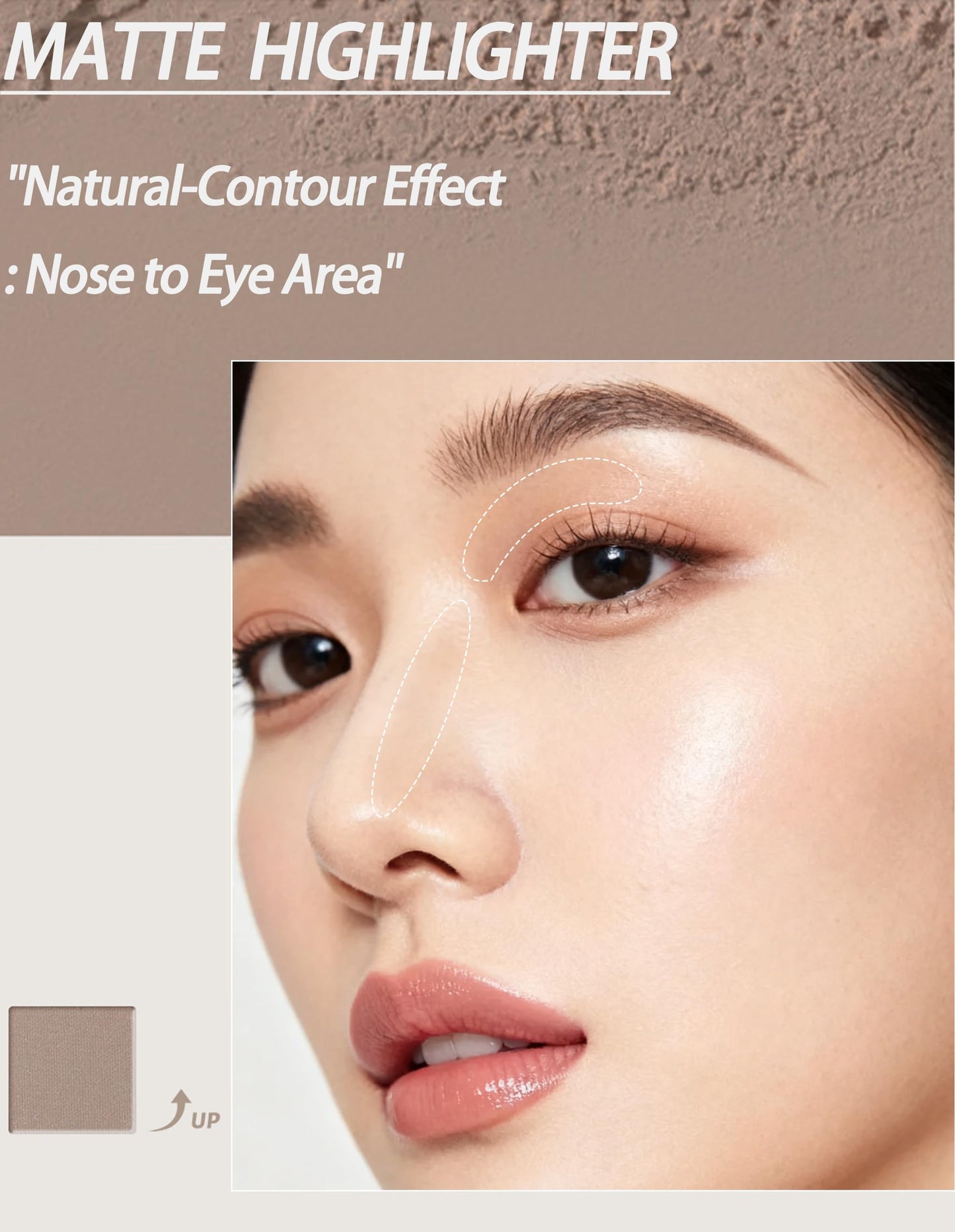 Okerker Cool Toned Contour Palette with Mirror, Taupe Grey Contour Powder for Fair Pale Light Cool Toned Skin,Neutralizes Redness, No Orange, Nose Contouring Bronzer Powder with Nose Contour Brush
