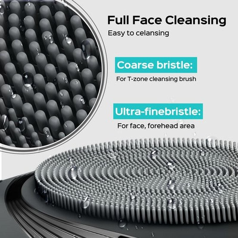 COSLUS Facial Cleansing Brush Face Scrubber : Portable Silicone Waterproof Rechargeable Face Wash Brush, 5 Cleansing Modes, Electric Deep Cleaning for Men & Women, Removing Blackhead, Exfoliating