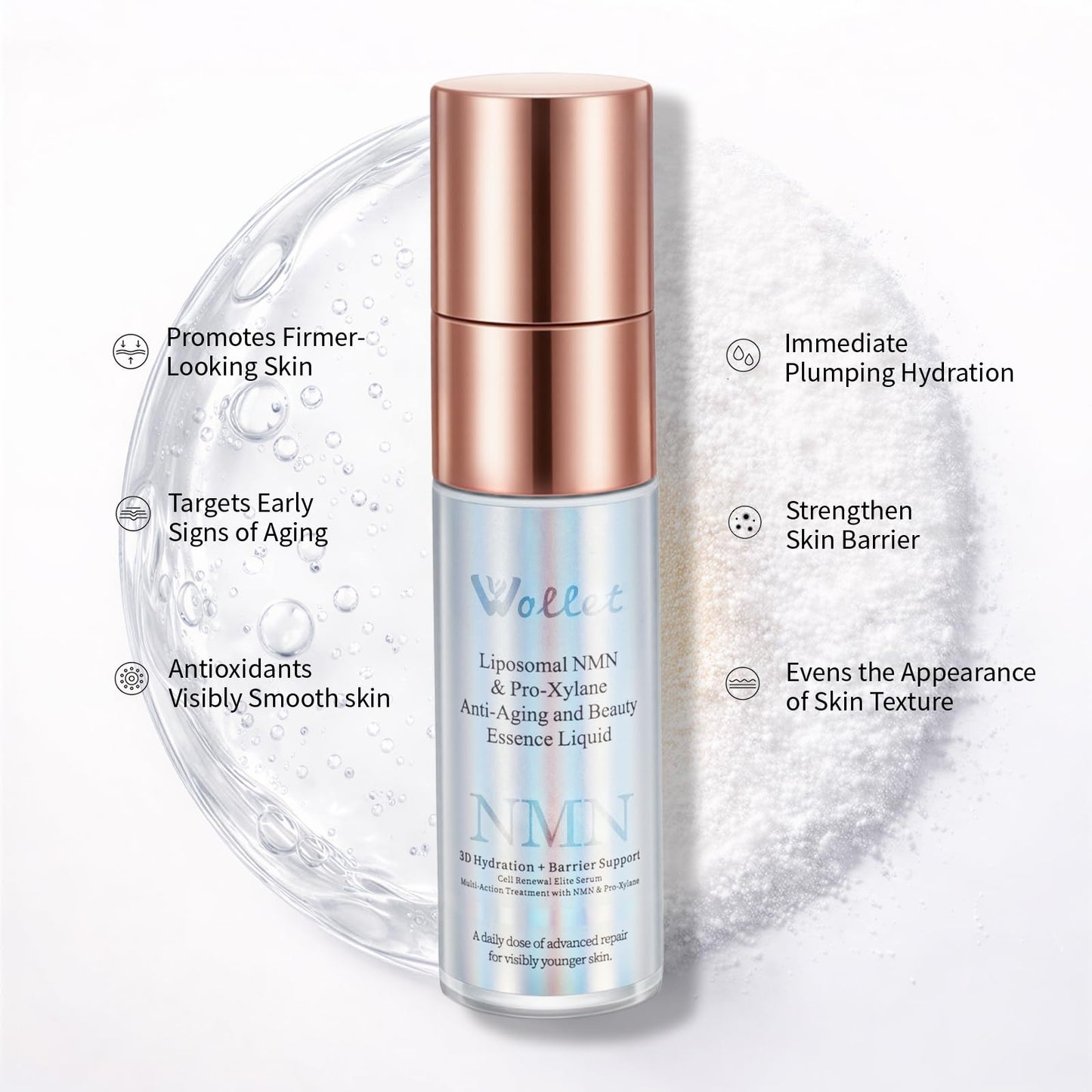 Fresh Activated Liposomal NAD+ Serum 20,000 ppm, 99% Purity Face Serum