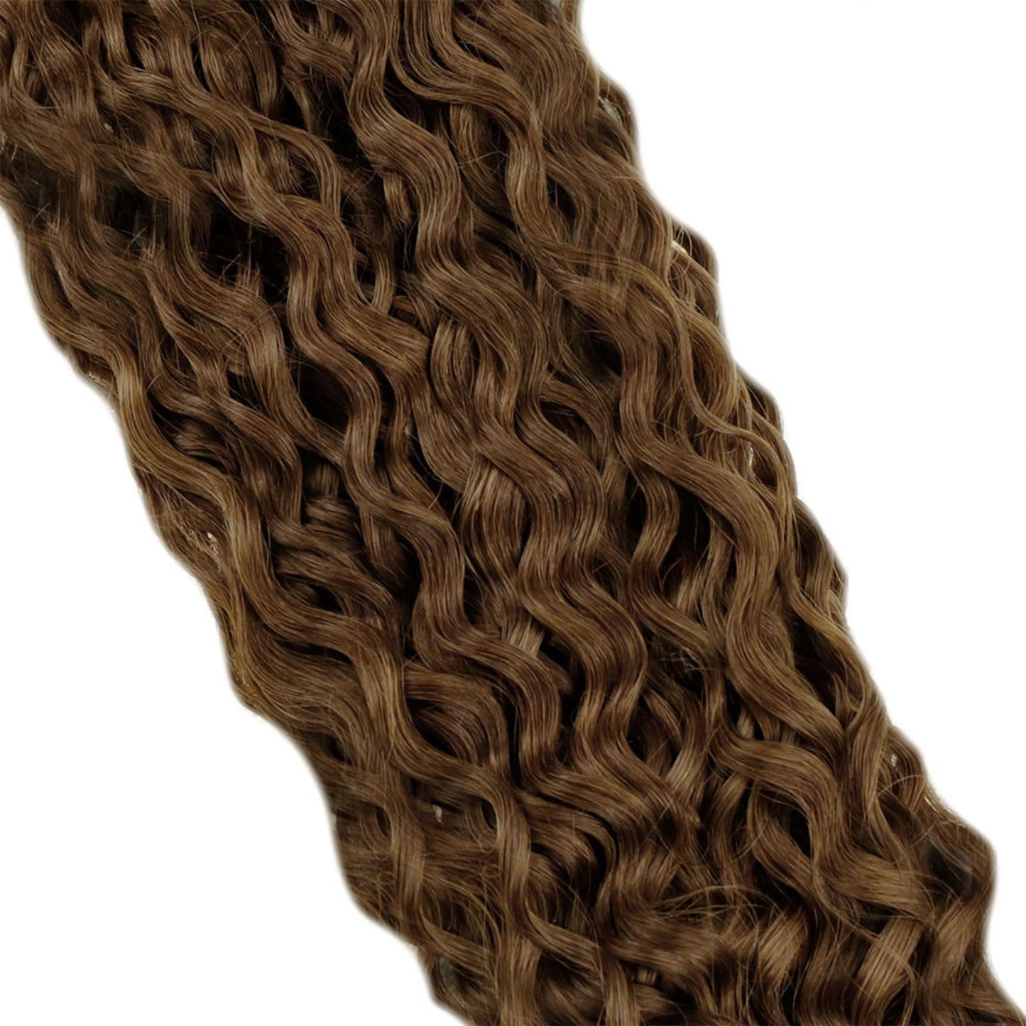 RUNATURE Curly Tape ins Human Hair Extensions 14 Inch Medium Borwn Tape in Hair Extensions Human Hair Curly Skin Weft Curly Human Hair Tape in Extensions for Women Natural Wave Double Sided 50g 20pcs