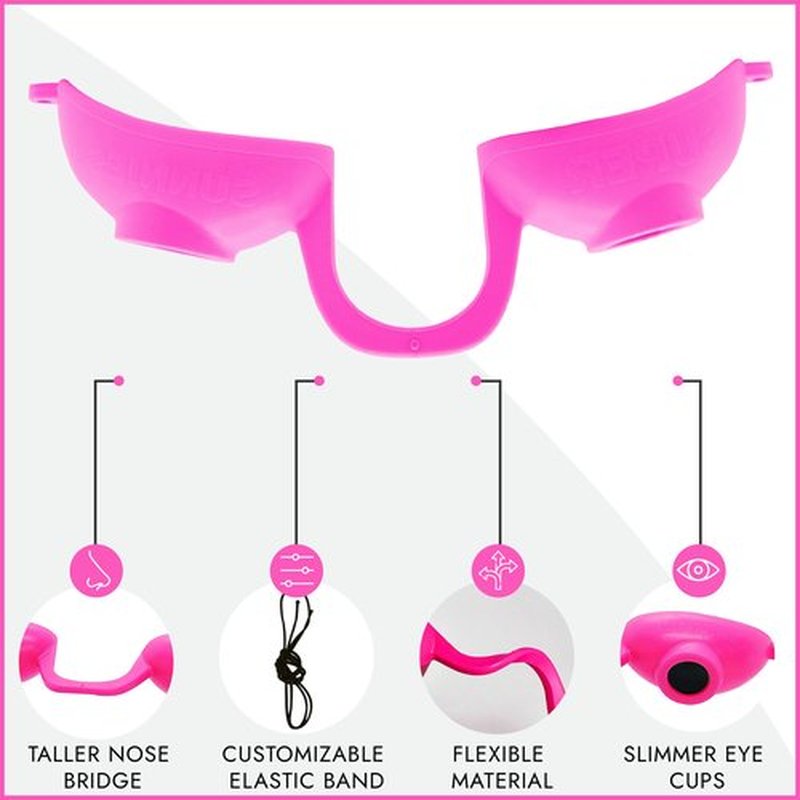 EVO FLEX Sunnies Flexible Tanning Bed Goggles Eye Protection UV Glasses 4 Pack (Pink), FDA Compliant