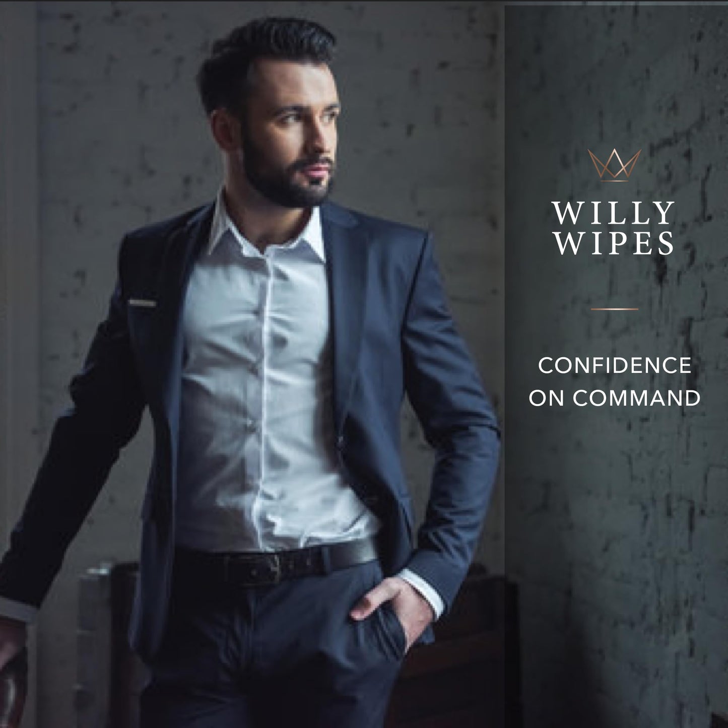 WILLY WIPES® for Men | The Imperial Box (24-Count) | Premium Textured Intimate Hygiene Washcloths | Odor-Defying Single Packets | Foreskin Safe & Residue Free Royal Bath-to-Go