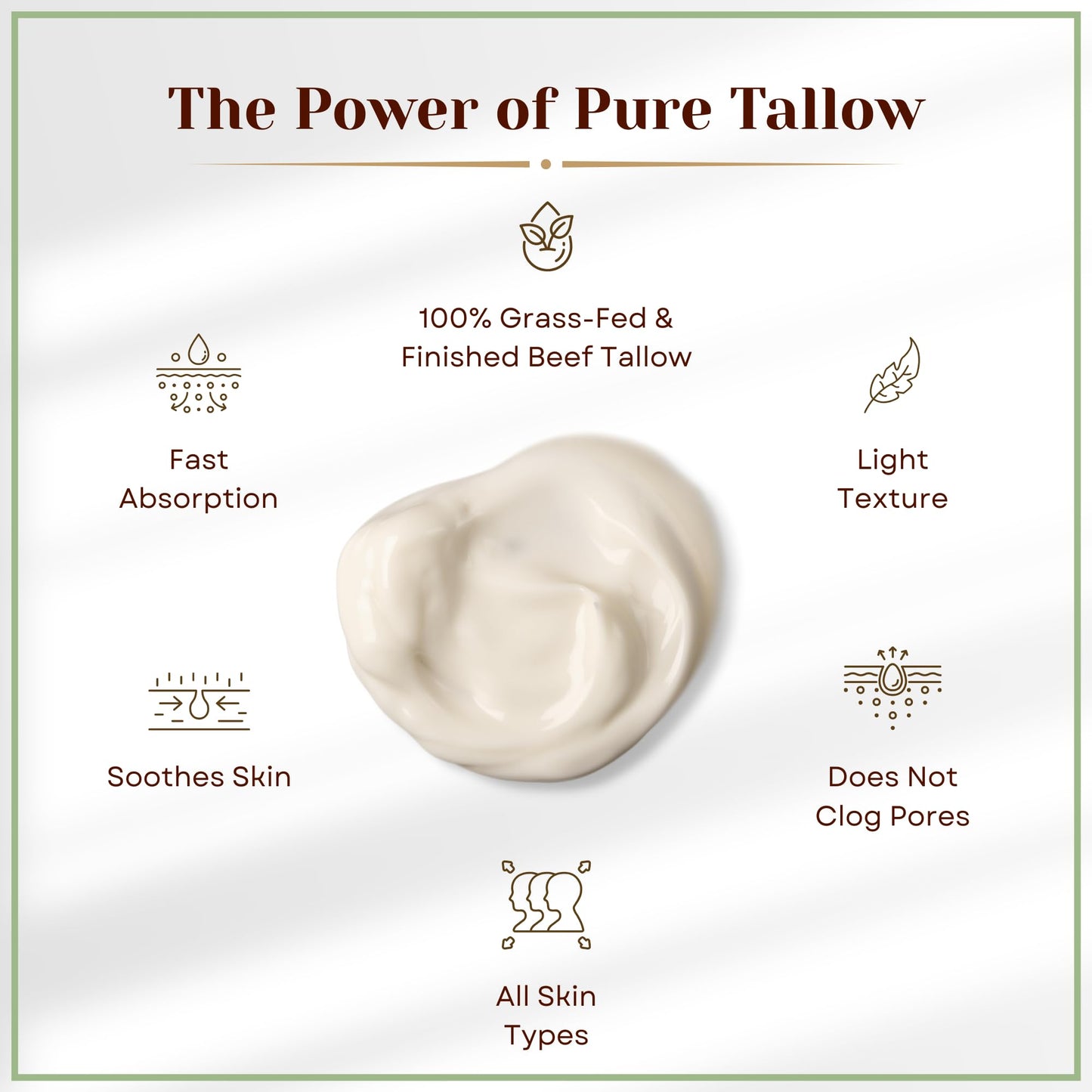 Domoria Organics 100% Grass-Fed Tallow Balm - Herb-Infused Chamomile & Calendula Moisturizer for Men, Women, Baby, Psoriasis, Eczema, Dry Sensitive Skin - Unscented