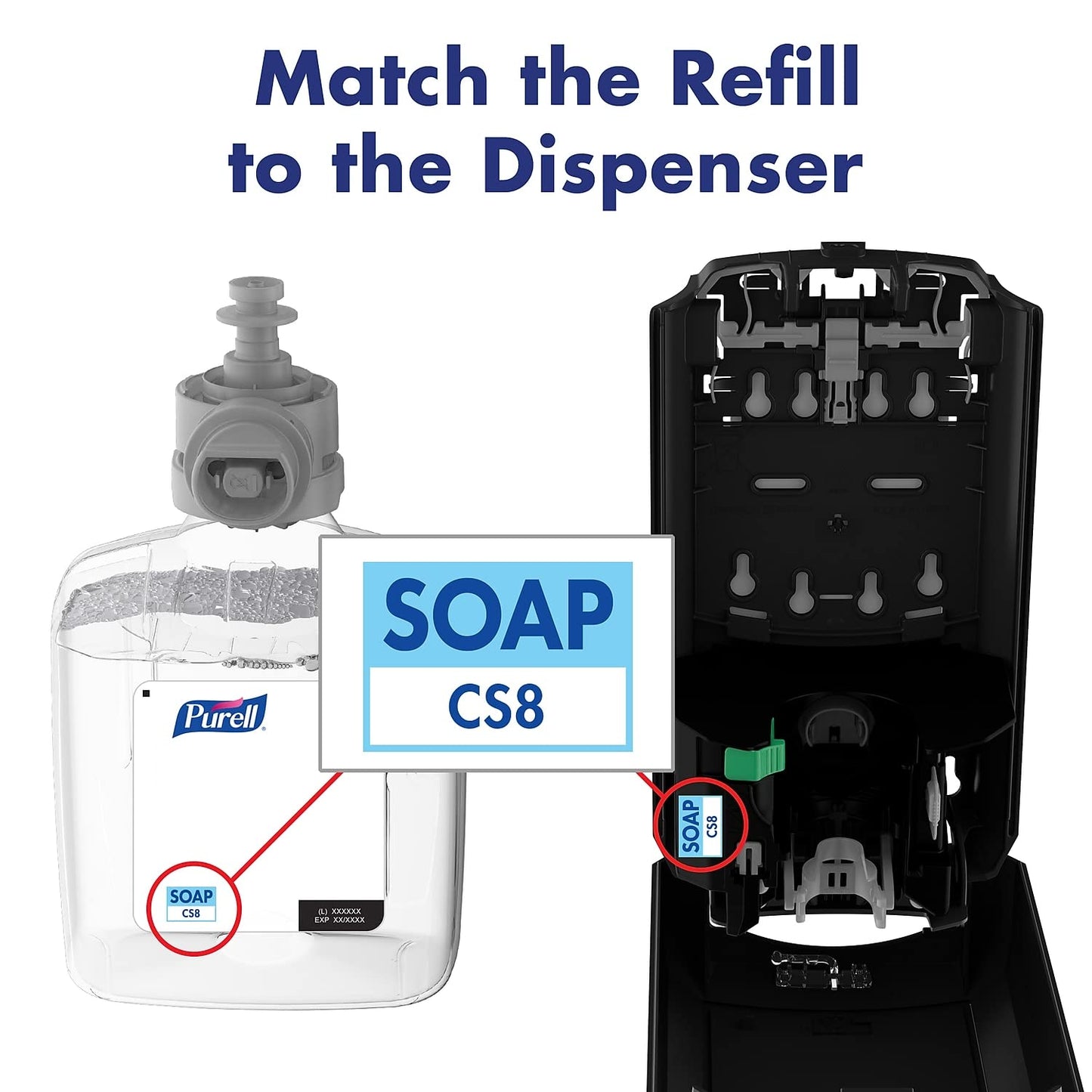 PURELL HEALTHY SOAP 0.5% PCMX Antimicrobial Foam, Floral Fragrance, 1200 mL Refill for PURELL CS8 Automatic Soap Dispenser (Pack of 2) – 7878-02 - Manufactured by GOJO, Inc.